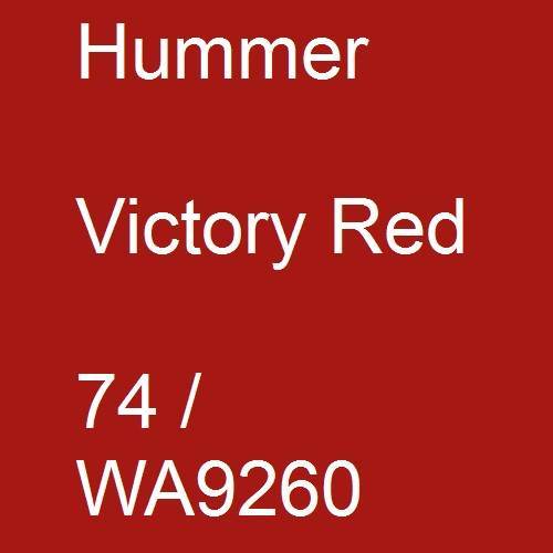Hummer, Victory Red, 74 / WA9260.